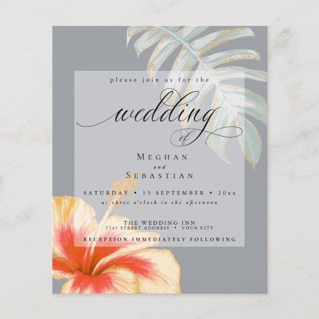 Budget Mais Beau Corail MariageHibiscus Jaune (Devant)