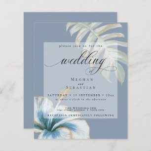 Budget Mais Beau Mariage Dusty Blue Hibiscus