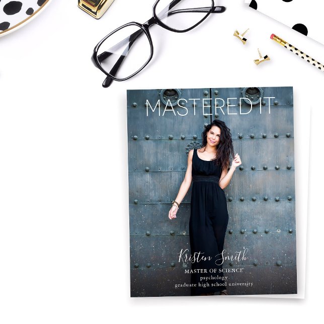 Budget Maîtrise Il Diplômé Photo Faire-part (Créateur téléchargé)