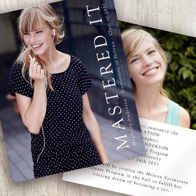 BUDGET Maîtrise Il Faire-part Diplômée (Créateur téléchargé)