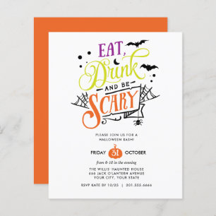 BUDGET Mangez un verre et soyez effrayant Hallowee