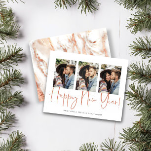 Budget manuscrit du Nouvel An Rose marbre d'or