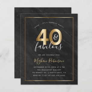 Budget Marble Gold Surprise 40e fête d'anniversair