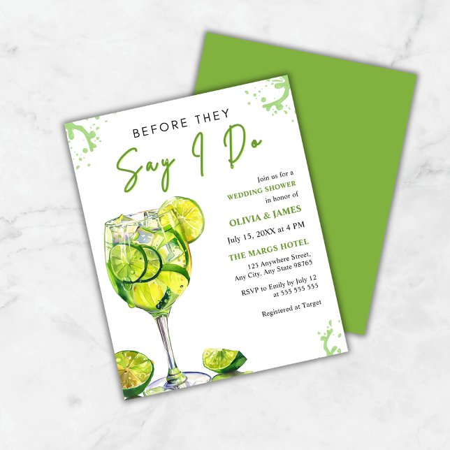 Budget Margarita Mariage Couple's Shower Invitatio (Budget Margarita Wedding Couple's Shower Invitation )