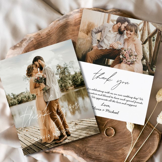 Budget Mariage 2 Photos Merci Cartes (Créateur téléchargé)