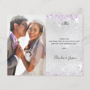 Budget mariage argent violet photo merci