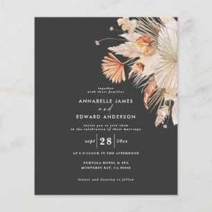 budget mariage botanique pampas herbe invitation