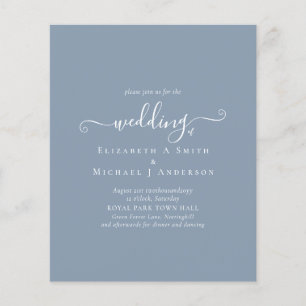 Budget Mariage classique simple DUSTY BLEU