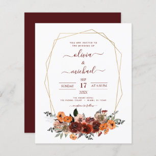 Budget Mariage de automne Bourgogne Eucalyptus Flo