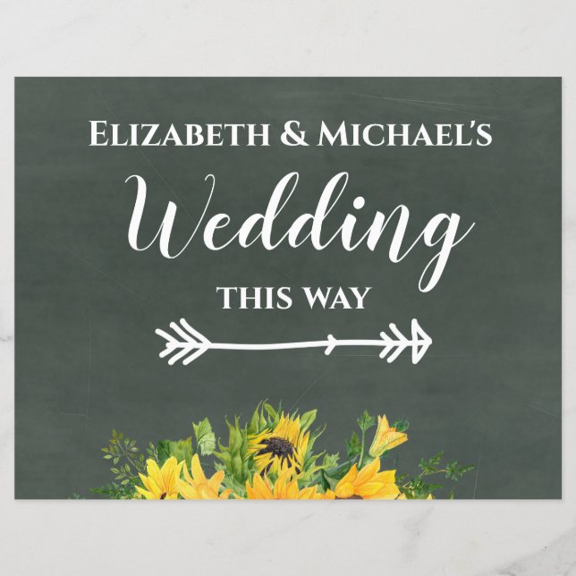 Budget Mariage DE CETTE FAÇON Chalk Tournesols (Devant)