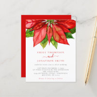 Budget Mariage de Noël Grand Rouge Poinsettia