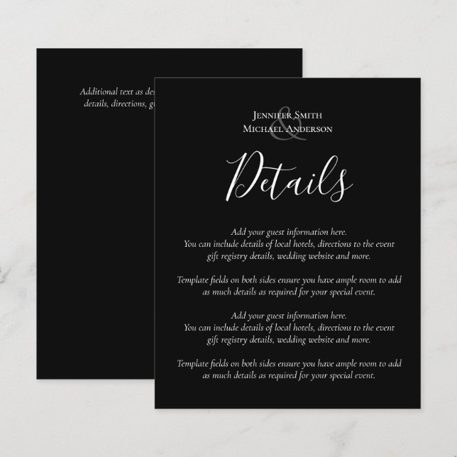 Budget Mariage Détails Hôtels Boîtier Modèle (Devant / Derrière)