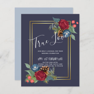 BUDGET Mariage d'hiver Bourgogne Turquoise Bleu mo