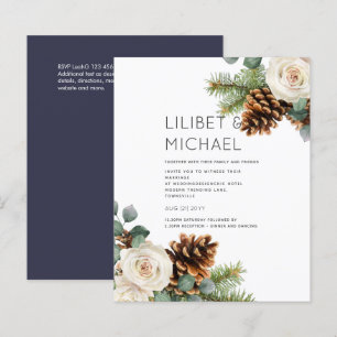 BUDGET Mariage d'hiver Eucalyptus Verdure Roses