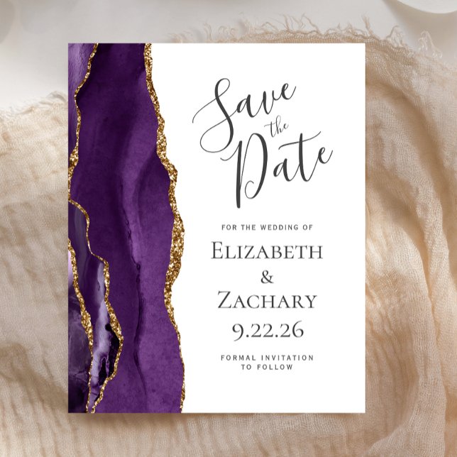 Budget Mariage Épargne Date Agate Violet Or (Créateur téléchargé)