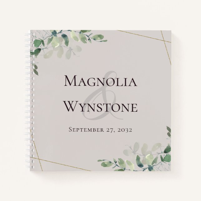 BUDGET Mariage Eucalyptus Green Livre d'or (Devant)