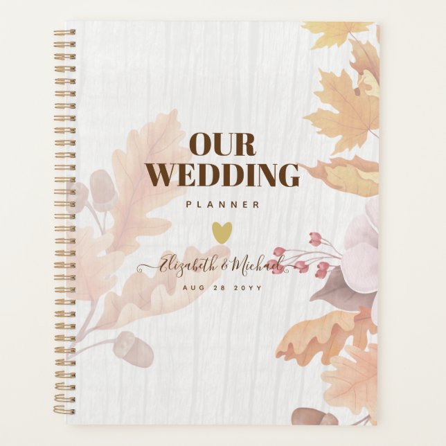 BUDGET Mariage Feuilles d'Automne Terre Cuite Tout (Devant)
