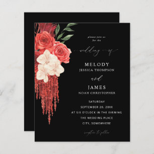 Budget Mariage Floral Rouge - Noir