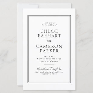 BUDGET Mariage frontalier Carré noir classique off