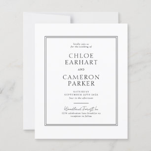 BUDGET Mariage frontalier Carré noir classique off