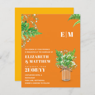 BUDGET Mariage Inviter Fern Greenery Feuilles