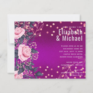 Budget Mariage Metallo Look Rosegold rose Floral