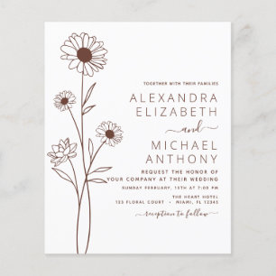 Budget Mariage minimaliste Botanique Floral