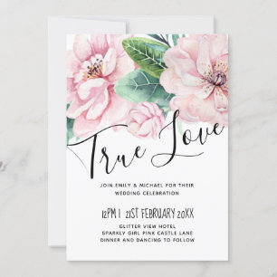 Budget Mariage moderne rose floral noir