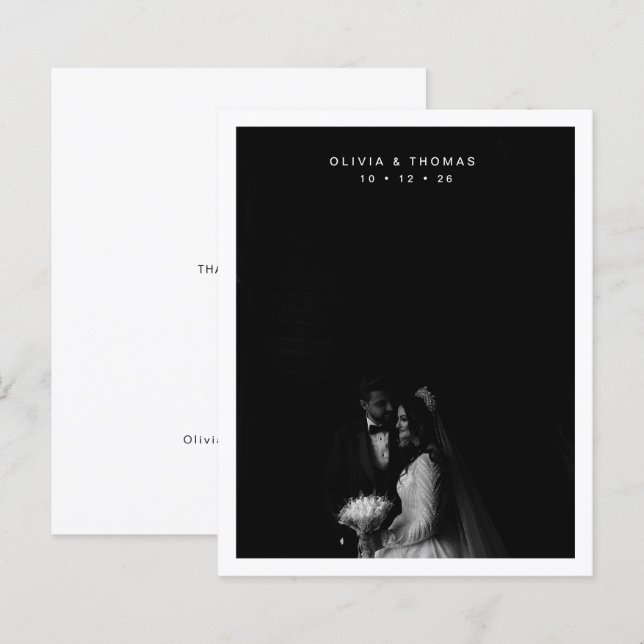 BUDGET Mariage Photo Noir et Blanc Timeless (Devant / Derrière)
