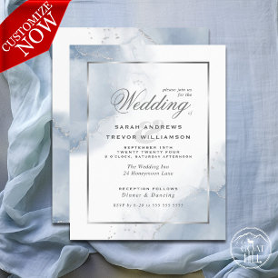 Budget Mariage Poudre Bleu Argent Abstrait