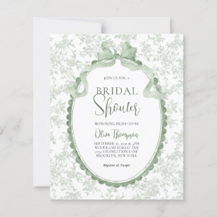 BUDGET Mariage Sage Vert Botanique Ruban
