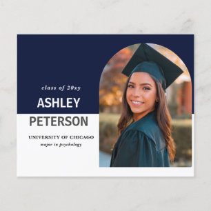Budget Marine Arch Photo Graduation Invitation