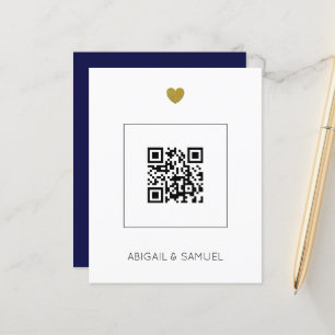 Budget Marine bleu QR Code Tout en un Mariage