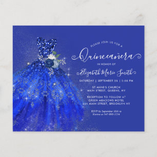 Budget Marine Blue Floral Argent Parties scintilla