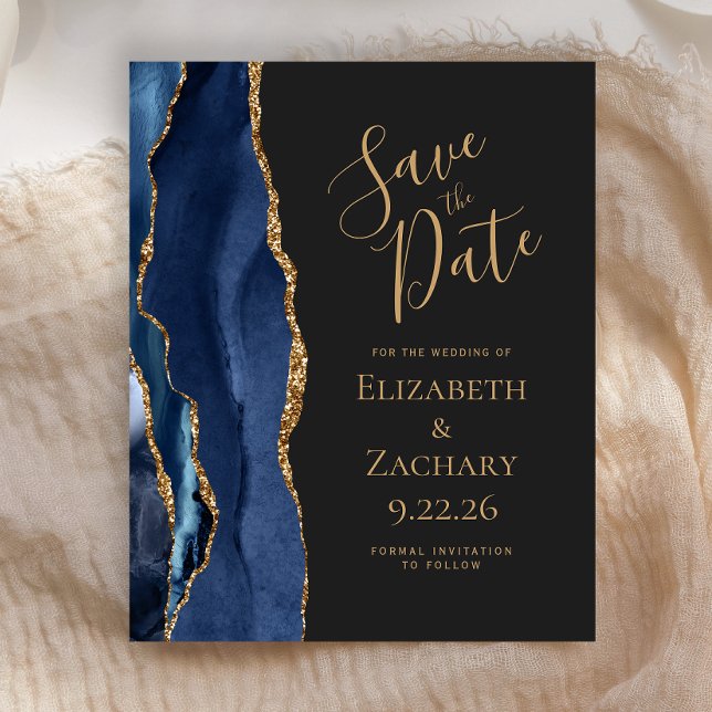 Budget Marine Blue Gold Agate Dark Enregistrer la  (Créateur téléchargé)