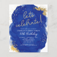 Budget Marine Blue Gold Parties scintillant Encre