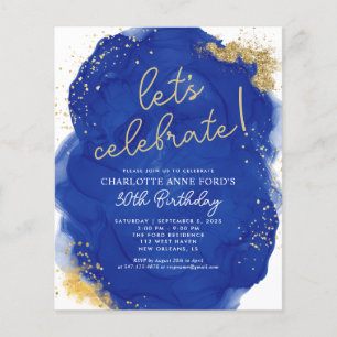 Budget Marine Blue Gold Parties scintillant Encre 