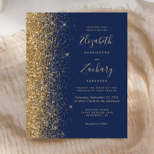 Budget Marine Blue Gold Parties scintillant Faire-