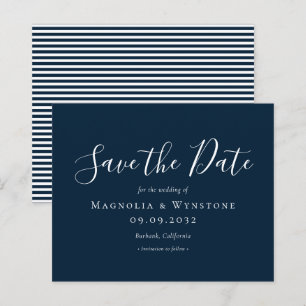 BUDGET Marine Blue Wedding Enregistrer La Date