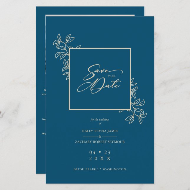 Budget Marine Branches tendance Gold Effet Photo (Devant / Derrière)