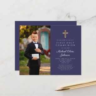 Budget Marine Croix Bleue Photo Boy First Communio