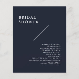 Budget Marine moderne nuptiale douche Invitation