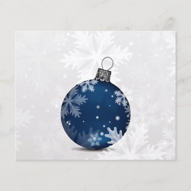 Budget Marine Ornament Snow Scene Carte de vacance (Devant)
