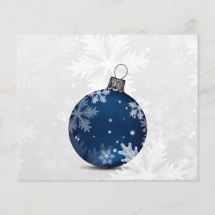 Budget Marine Ornament Snow Scene Carte de vacance