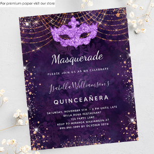 Budget mascarade Quinceanera violet or rose