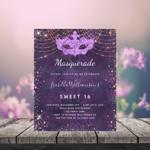 Budget mascarade violet rose or Sweet 16