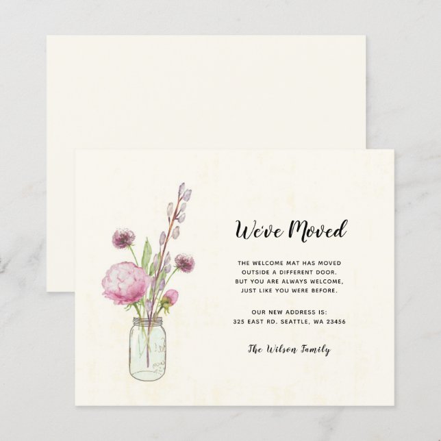 Budget Mason Jar Nous Avons Déplacé De Nouvelles C (Devant / Derrière)