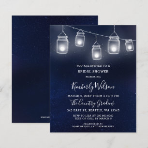 Budget Mason Jars Invitation nuptiale douche