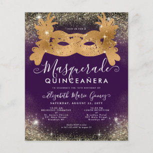 Budget Masquerade Purple Gold Parties scintillant