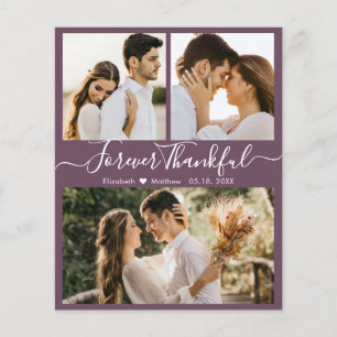 Budget Mauve Photo Collage Mariage Merci Circulair